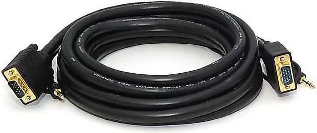 Alt view image 7 of 12 - Monoprice Super VGA Cable - 15 Feet - Male to Male With Ferrites For In-Wall Installation | Gold Plated, CL2 Rated