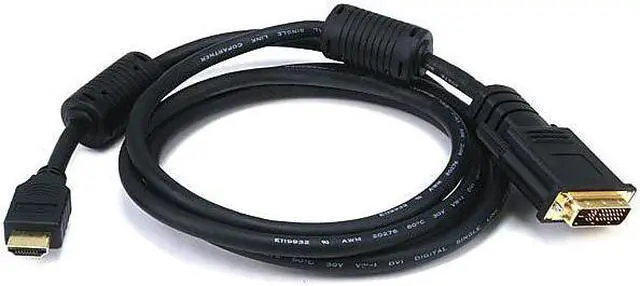 Alt view image 5 of 11 - Monoprice 6ft 28AWG HDMI to M1-D (P&D) Cable, Black