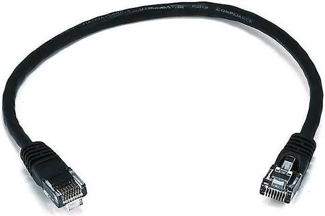 Alt view image 6 of 12 - Monoprice Cat6 Ethernet Patch Cable - 1 Feet - Black | Network Internet Cord - RJ45, Stranded, 550Mhz, UTP, Pure Bare Copper Wire, 24AWG