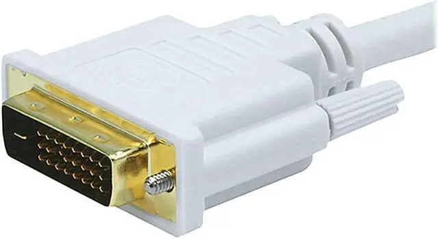 Alt view image 11 of 16 - Monoprice 6ft Gold Plated 28AWG DisplayPort to DVI Cable - White