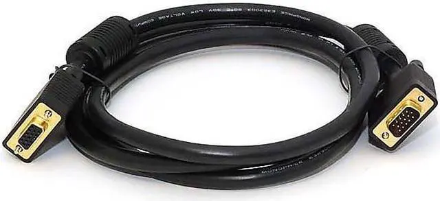 Alt view image 8 of 11 - Monoprice 6ft VGA/SVGA Male-Female Extension Cable w/ Ferrite Cores