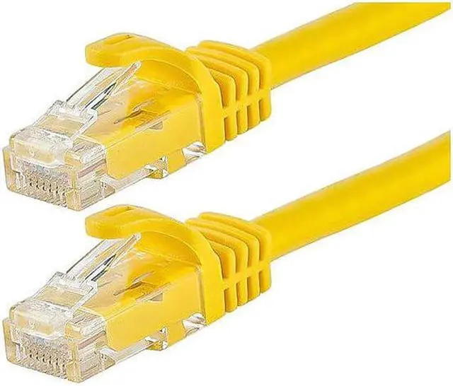 Alt view image 3 of 9 - Monoprice Cat6 Ethernet Patch Cable - 25 Feet - Yellow | Network Internet Cord - RJ45, Stranded, 550Mhz, UTP, Pure Bare Copper Wire, 24AWG - Flexboot Series