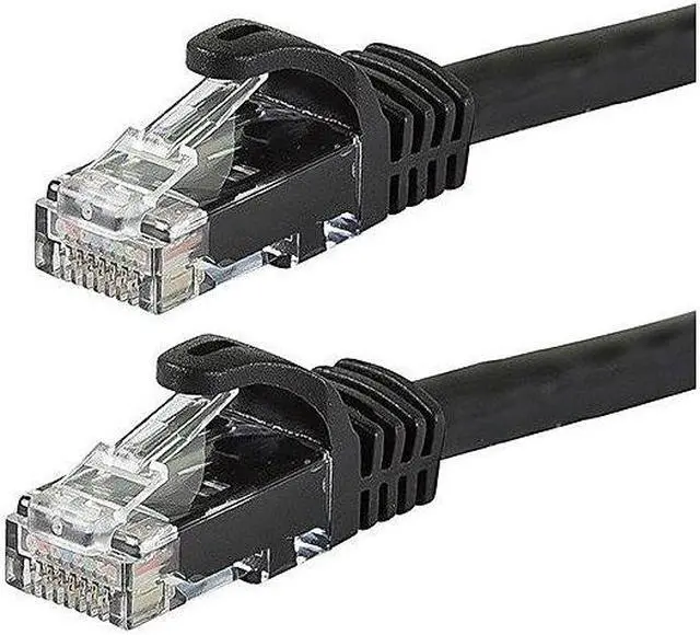 Alt view image 3 of 12 - Monoprice Cat6 Ethernet Patch Cable - 3 Feet - Black | Network Internet Cord - RJ45, Stranded, 550Mhz, UTP, Pure Bare Copper Wire, 24AWG - Flexboot Series