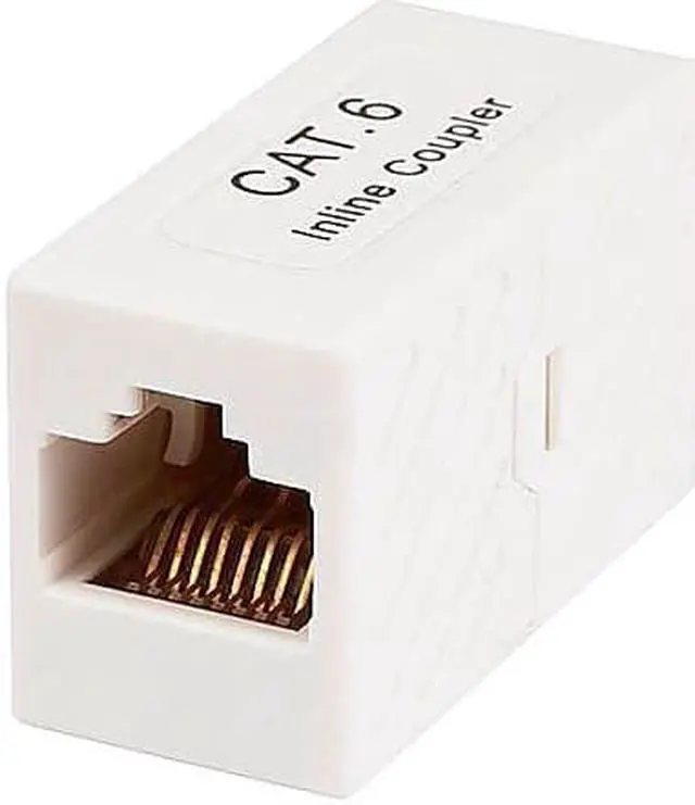 Alt view image 3 of 11 - Monoprice 8P8C RJ45 Cat6 Inline Coupler - White, For Linking Two CAT6 Ethernet Cable