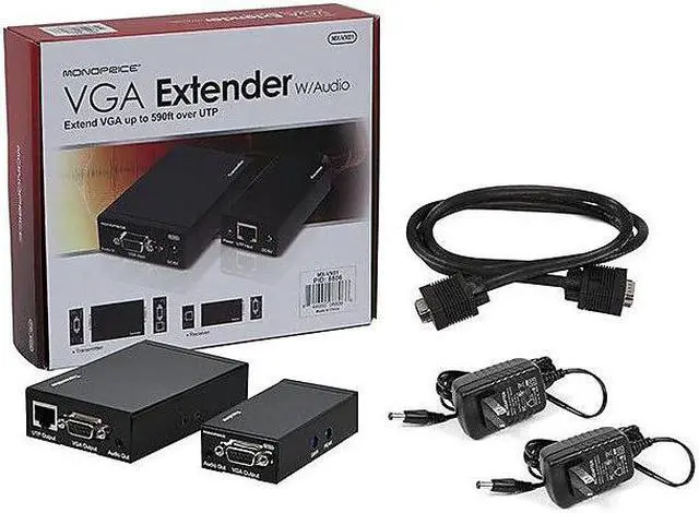 Alt view image 8 of 12 - Monoprice 15ft Ultra Slim SVGA Super VGA 30/32AWG M/M Monitor Cable with Ferrites (Gold Plated Connector)