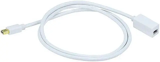 Alt view image 5 of 8 - Monoprice 3ft Gold Plated 32AWG Mini DisplayPort to DVI Cable - White