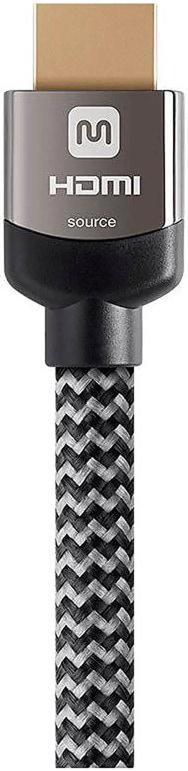 Alt view image 15 of 20 - Monoprice Braided HDMI Cable - 20 Feet - Gray | High Speed, Active Chipset, 4K@60Hz 18Gbps, HDR, 28AWG, YUV, 4:4:4, CL3 - Luxe Series