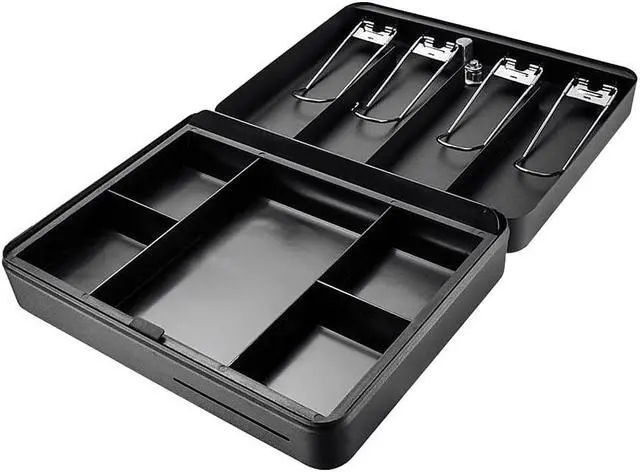 Alt view image 10 of 16 - Barska Optics 12" Standard Fold Out Cash Box w/Key Lock CB13052