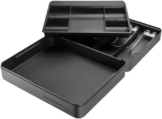 Alt view image 11 of 16 - Barska Optics 12" Standard Fold Out Cash Box w/Key Lock CB13052
