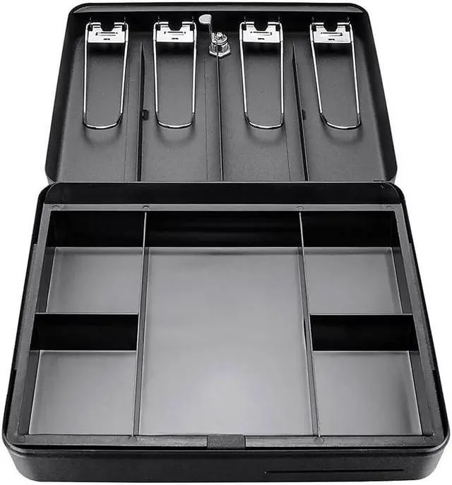 Alt view image 8 of 16 - Barska Optics 12" Standard Fold Out Cash Box w/Key Lock CB13052