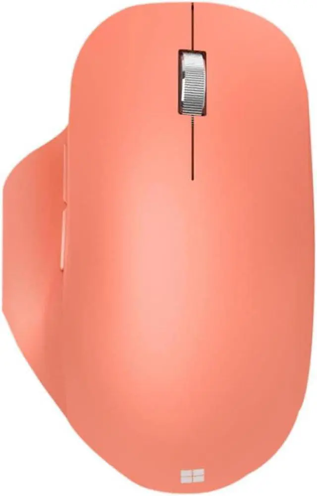 Alt view image 4 of 8 - Microsoft Bluetooth Ergonomic Mouse - Peach - with comfortable Ergonomic design, thumb rest, up to 15months battery life. Works with Bluetooth enabled PCs/Laptops Windows/Mac/Chrome computers