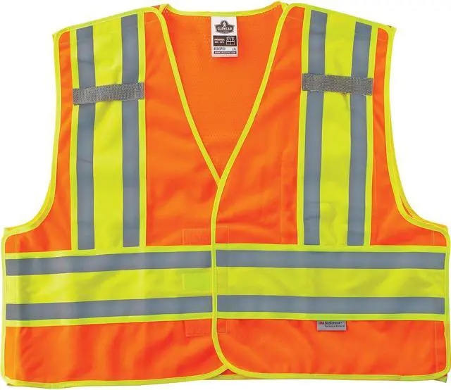 Alt view image 3 of 5 - Ergodyne GloWear 8245 Public Safety Vest Orange Small/Medium 23383