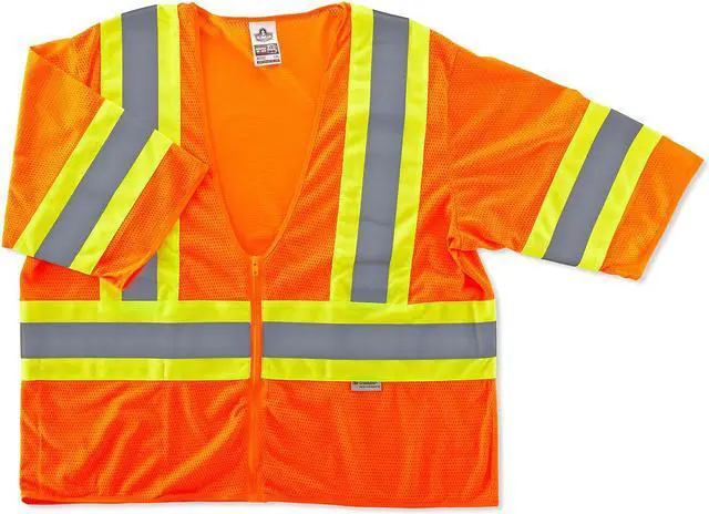 Main image of Ergodyne GloWear 8330Z Class 3 Hi-Visibility Two-Tone Vest Orange Small/Medium