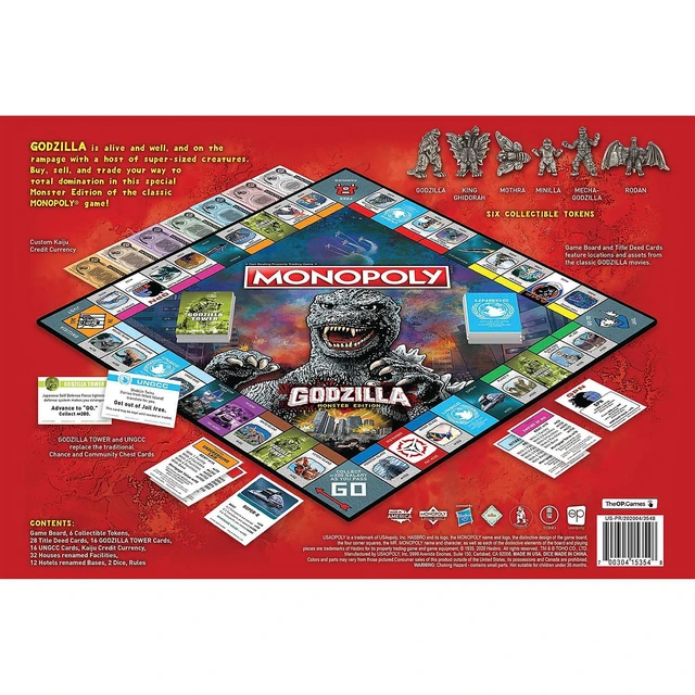 Alt view image 3 of 10 - USAopoly MONOPOLY: Godzilla (USAMN133710)