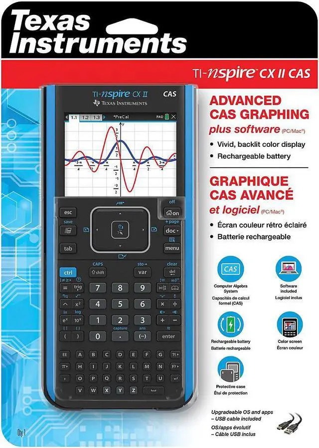 Alt view image 15 of 17 - Texas Instruments - NSCXCAS2/TBL/2L1/A - TI Nspire CX II CAS Student So