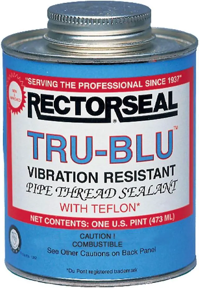 Alt view image 11 of 11 - RectorSeal 31431 Tru-Blu Blue Vibration Resistant Pipe Thread Sealant, 1 Pint Brush Top Can