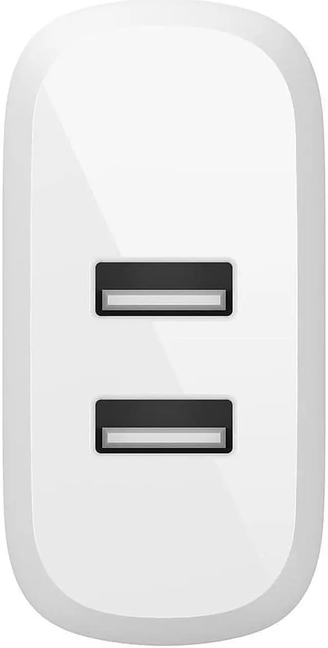 Alt view image 3 of 4 - Belkin BOOST CHARGE Dual USB-A Wall Charger 24W + Lightning to USB-A Cable White