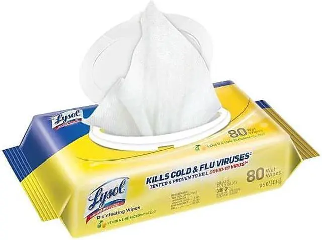 Alt view image 11 of 11 - Lysol Disinfecting Wipes Flatpacks, 6.69 x 7.87, Lemon and Lime Blossom, 80 Wipes/Flat Pack, 6 Flat Packs/Carton RAC99716CT