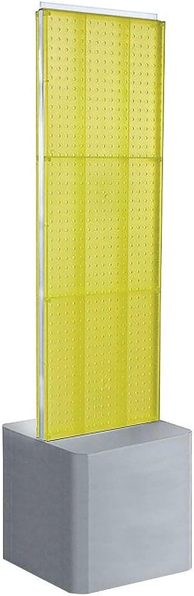 Alt view image 6 of 6 - AZAR DISPLAYS 700775-YEL Two-Sided Pegboard Floor Adjustable DisplayPanel Size:
