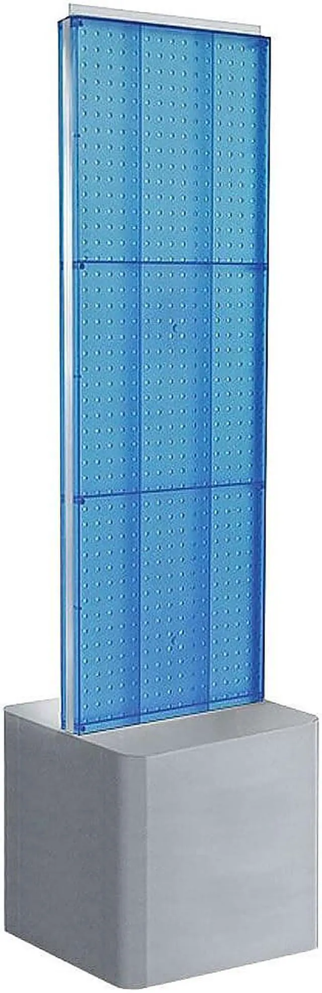 Alt view image 2 of 2 - AZAR DISPLAYS 700775-BLU Two-Sided Pegboard Floor Adjustable DisplayPanel Size: