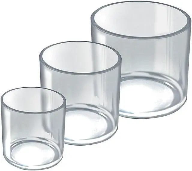 Alt view image 4 of 5 - AZAR DISPLAYS 556333-SET 4", 5", 6" Dia. Deluxe Clear Acrylic Cylinder Bin Set