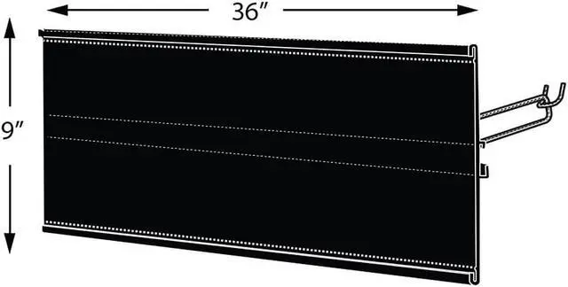 Alt view image 4 of 7 - Azar Displays Extended Graphic Sign Holder 9 x 36-inch 600936-BLK