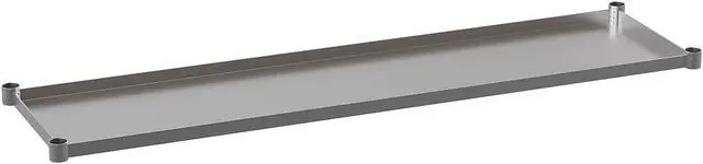 Alt view image 7 of 14 - Galvanized Under Shelf for Prep and Work Tables - Adjustable Lower Shelf for 30" x 72" Stainless Steel Tables