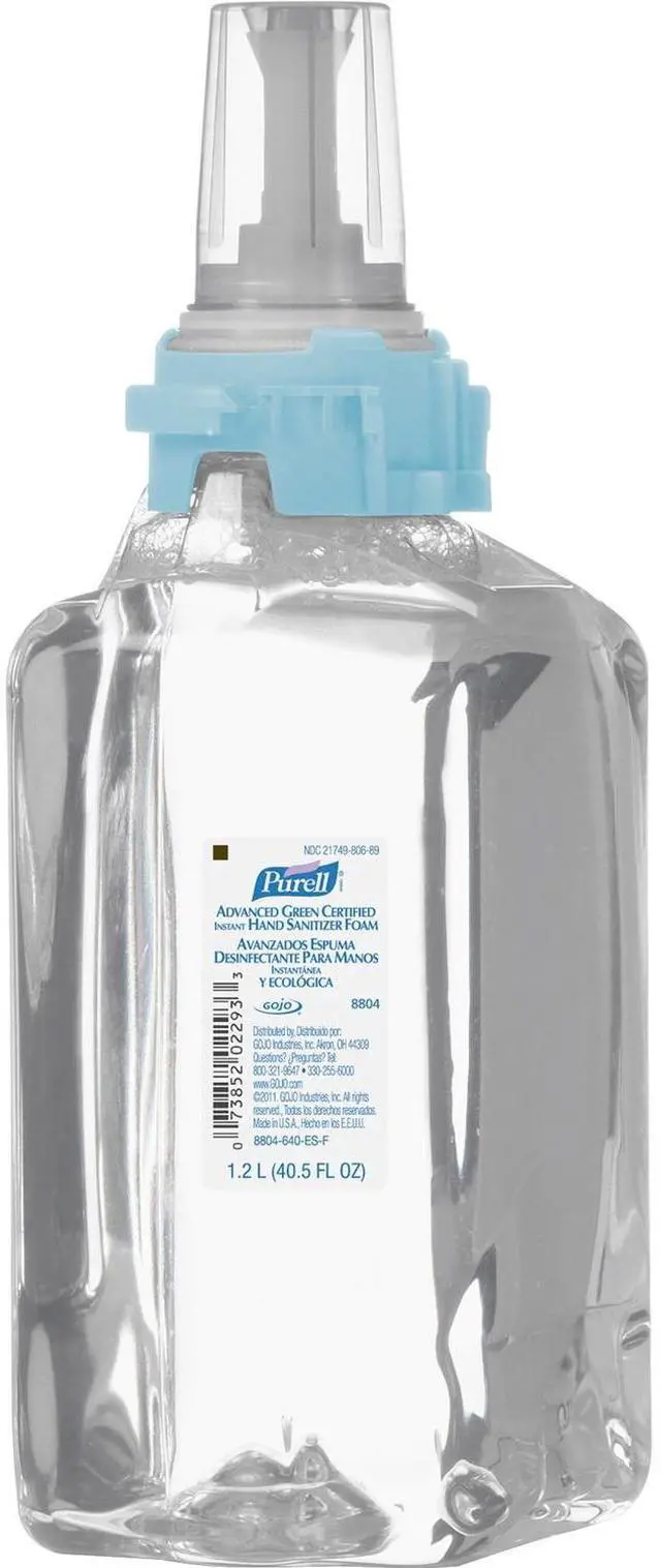 Alt view image 10 of 10 - Purell 880403CT Instant Hand Sanitizer Refill, 1200mL, FragranceFree, 3/Carton, 1 Carton