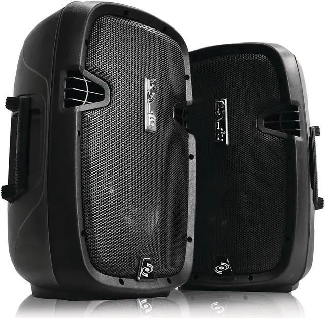 Alt view image 16 of 20 - Pyle Active Passive Bluetooth PA Dual Loudspeaker Sound System Kit & Microphones