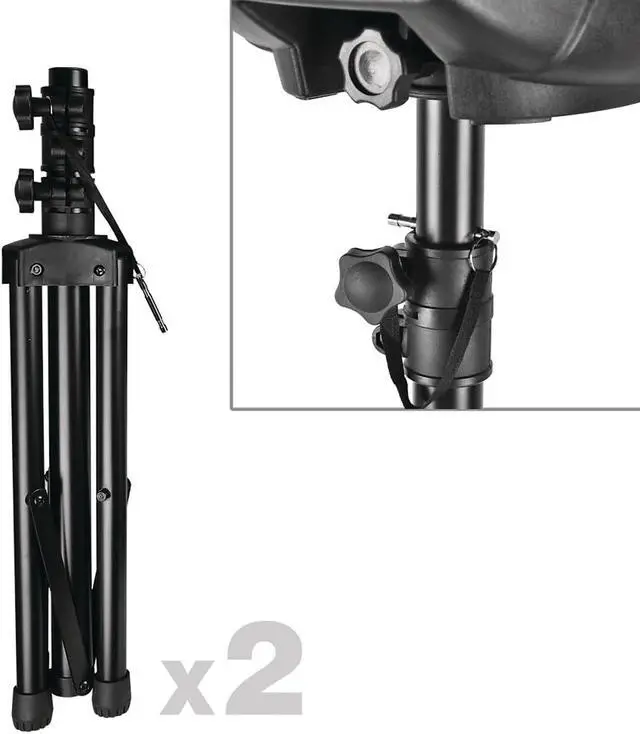 Alt view image 18 of 20 - Pyle Active Passive Bluetooth PA Dual Loudspeaker Sound System Kit & Microphones