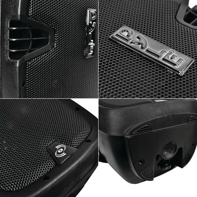 Alt view image 19 of 20 - Pyle Active Passive Bluetooth PA Dual Loudspeaker Sound System Kit & Microphones