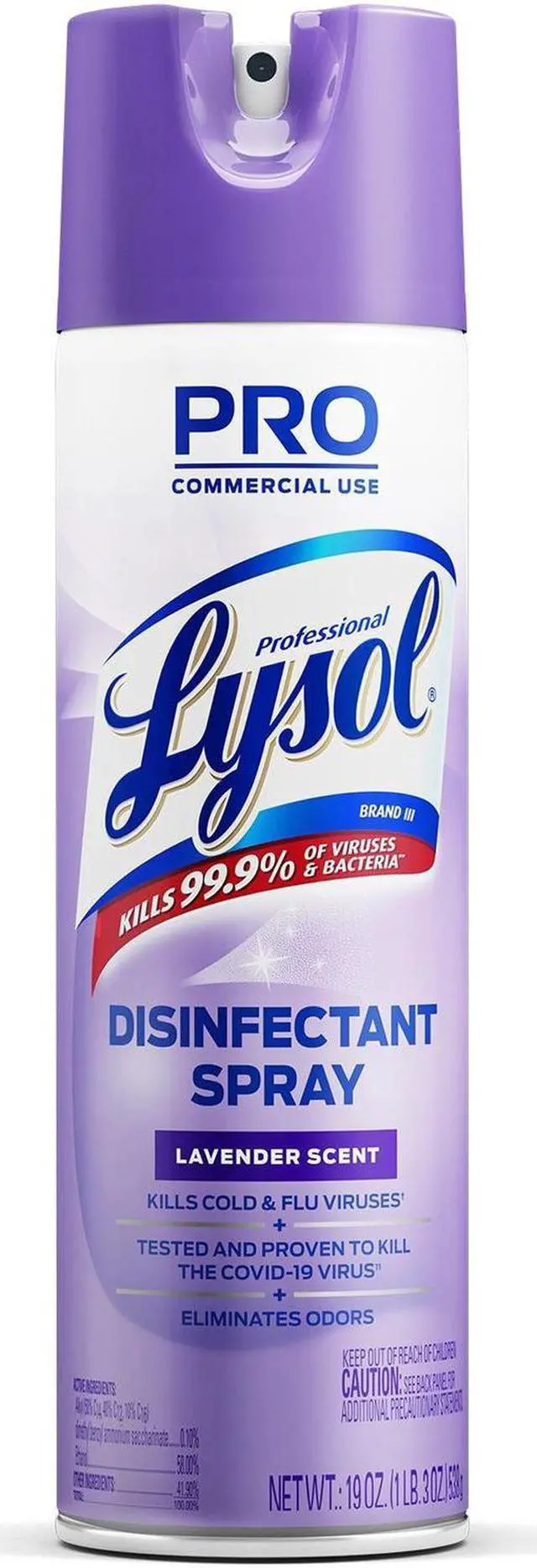 Alt view image 6 of 6 - Professional LYSOL Brand Disinfectant Spray Lavender 19 oz Aerosol 89097EA