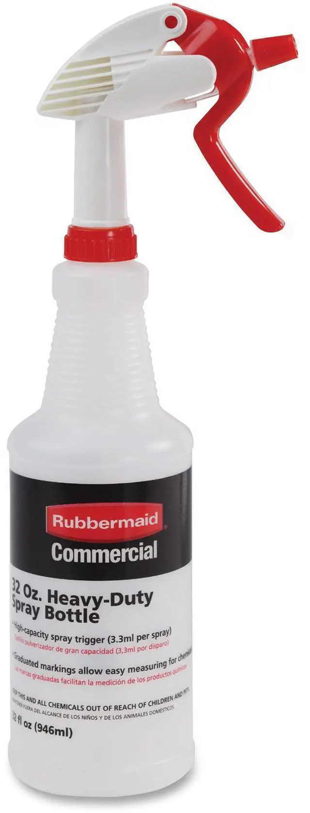 Alt view image 4 of 4 - Rubbermaid Commercial Spray Bottle 32oz. Clear 9C03060000