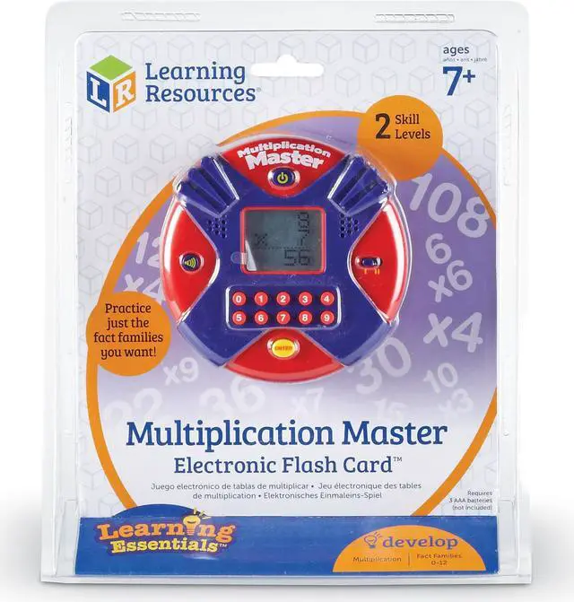 Alt view image 20 of 20 - Learning Resources Multiplication Master Electronic Flash Card Game