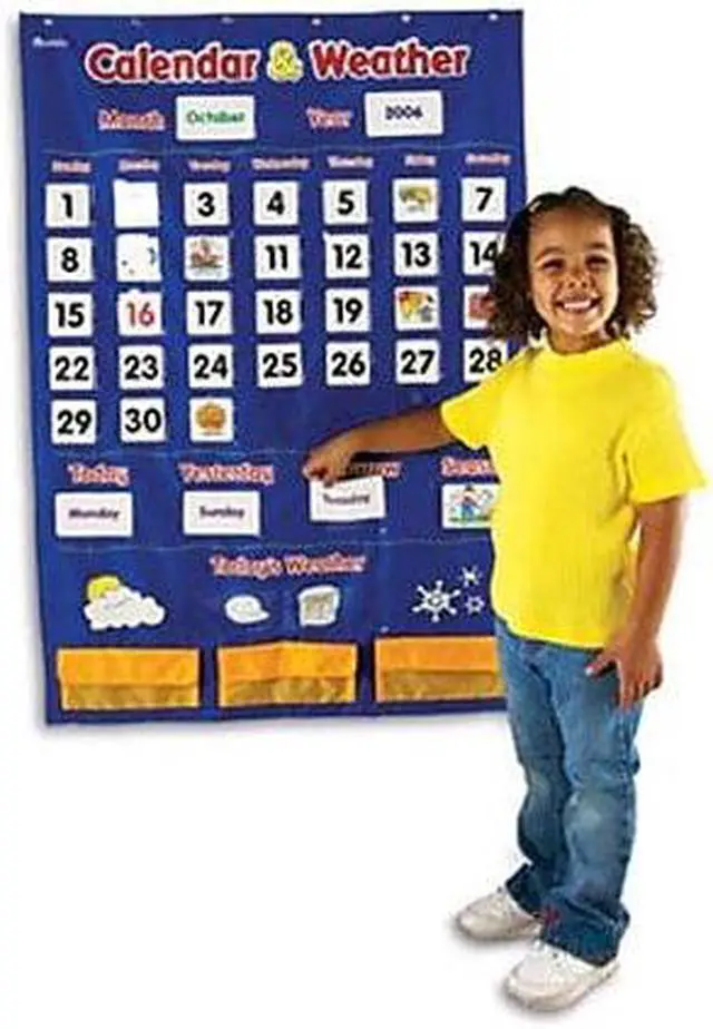 Alt view image 16 of 16 - LEARNING RESOURCES CALENDAR AND WEATHER POCKET CHART