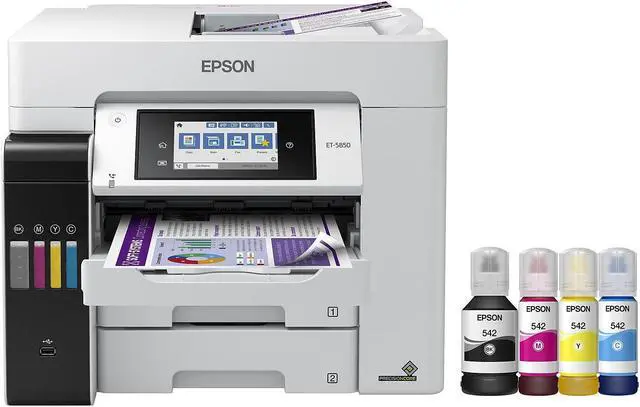 Alt view image 7 of 8 - Epson EcoTank® Pro ET-5850 All-in-One Cartridge-Free Business Supertank Printer