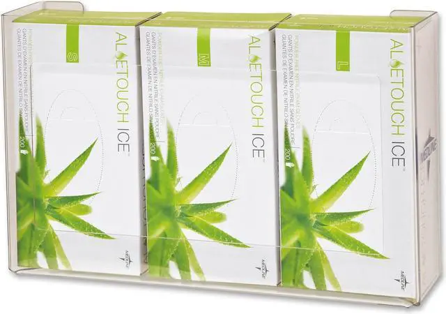 Main image of Medline Plexiglass Glove Dispenser Box Holder Triple Clear MDS193096B