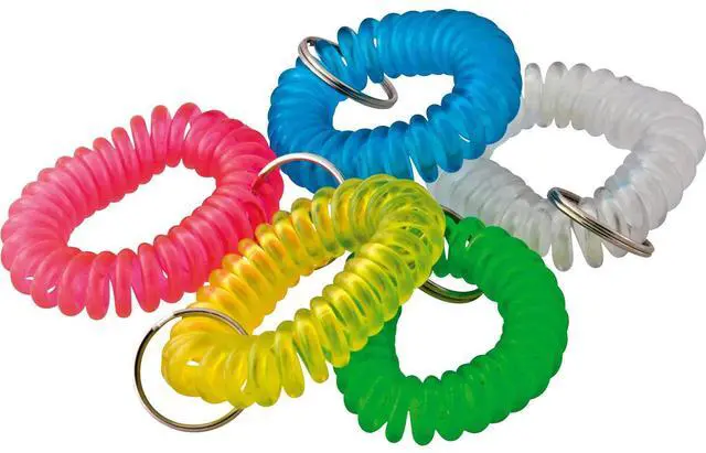 Alt view image 3 of 4 - Baumgartens Wrist Coil Key Chain, Translucent Assorted KC7000