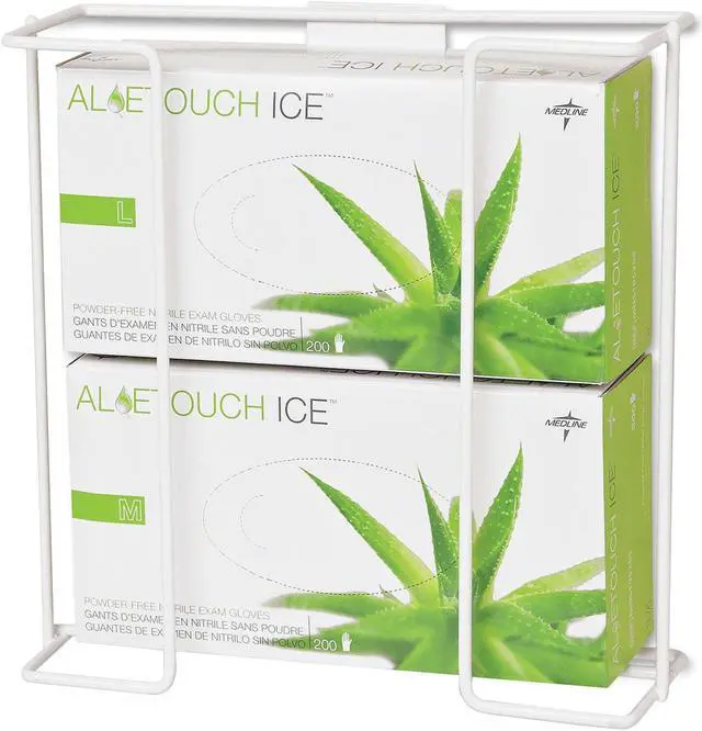 Main image of Medline Wire Glove Dispenser Box Holder Double White MDS192094B