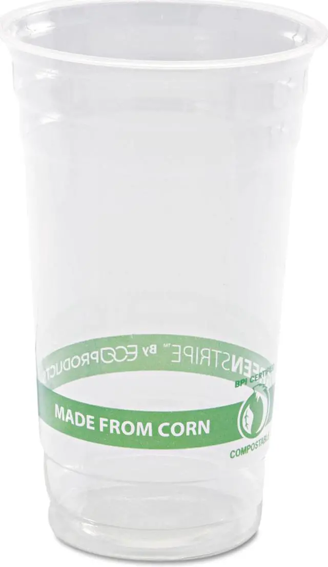 Alt view image 8 of 10 - Greenstripe Pla Cold Cups, 24Oz, Clear, 1000/Carton
