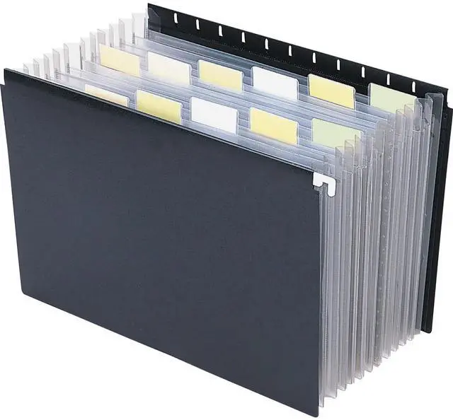 Alt view image 15 of 17 - Smead Hanging Expanding File Portable Ltr 11-7/8"x9-1/4" BK 65125