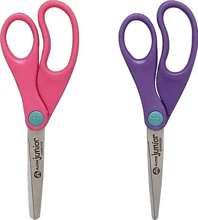 Alt view image 5 of 5 - Acme United 13141 Kids Scissors  Pointed  5in  1-3/4in Cut  L/R  12/pk