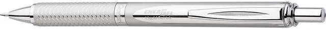Alt view image 13 of 14 - Pentel EnerGel Alloy Retractable Liquid Gel Pen
Medium Pen Point Type - 0.7 mm Pen Point Size - Black Ink - Metallic Silver Barrel - 1 / Pack