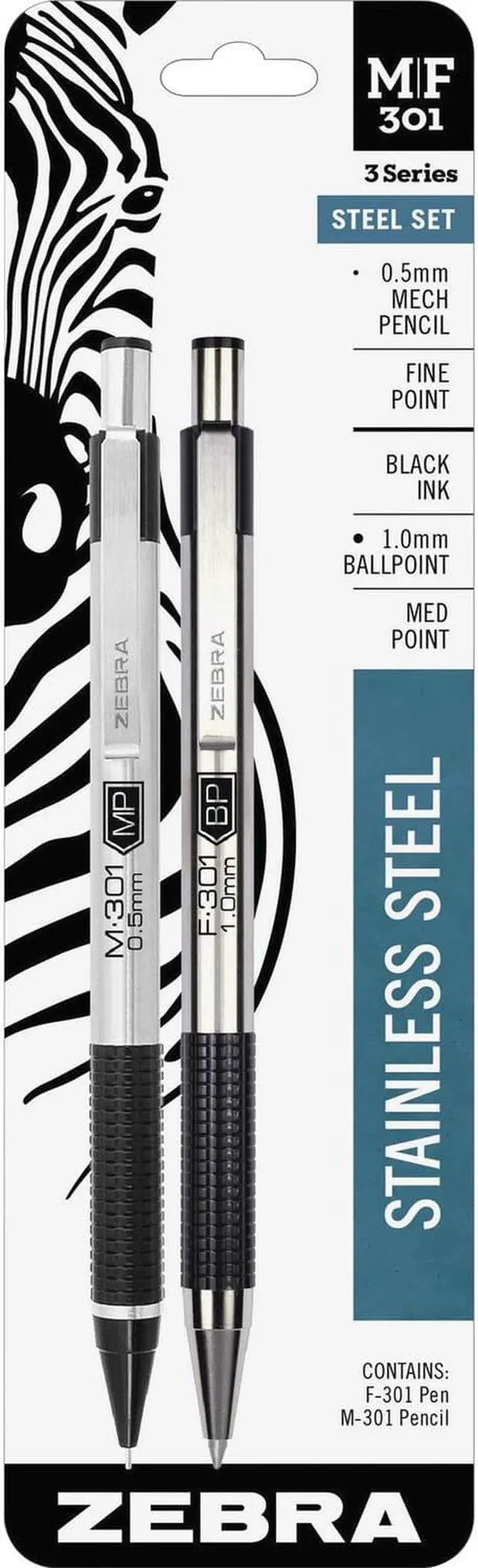 Alt view image 8 of 8 - Zebra Ballpoint Pen/Mechanical Pencil 0.7mm Pen/.5mm Pencil BK Ink 57011