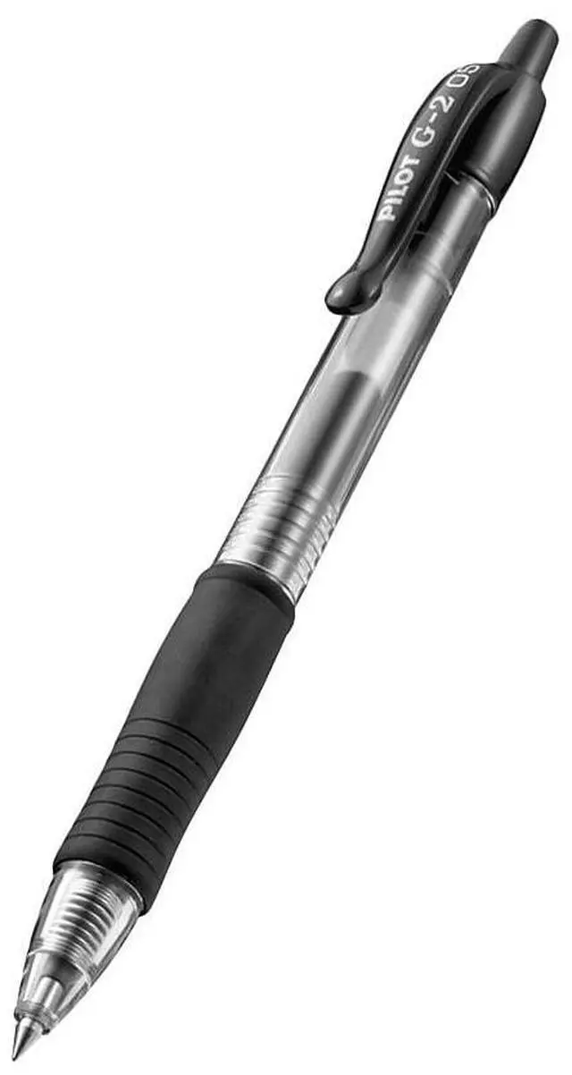 Alt view image 6 of 7 - Pilot Gel Pen Retractable Refillable Fine 4/PK Black 31057