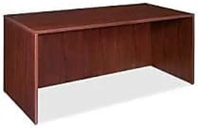 Alt view image 10 of 10 - Lorell Rectangular Desk Shell 72"x36"x29-1/2" Mahogany 69371