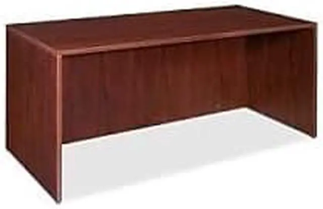 Alt view image 9 of 10 - Lorell Rectangular Desk Shell 72"x36"x29-1/2" Mahogany 69371