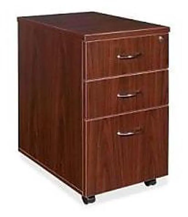 Alt view image 17 of 17 - Lorell Mobile Pedestal Box/Box/File 16"x22"x28-1/4" Mahogany 69395