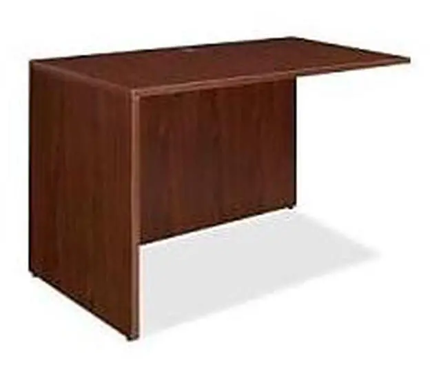 Alt view image 10 of 11 - Lorell Rectangular Return Shell 42"x24"x29-1/2" Mahogany 69388