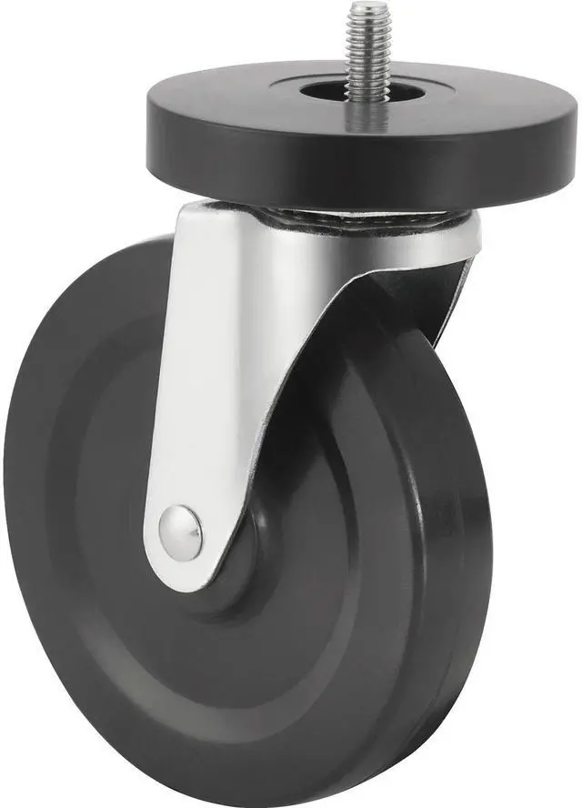 Alt view image 13 of 15 - Lorell Caster Kit 5" Wheel f/ Industr. Shelving 4/ST Black 84861